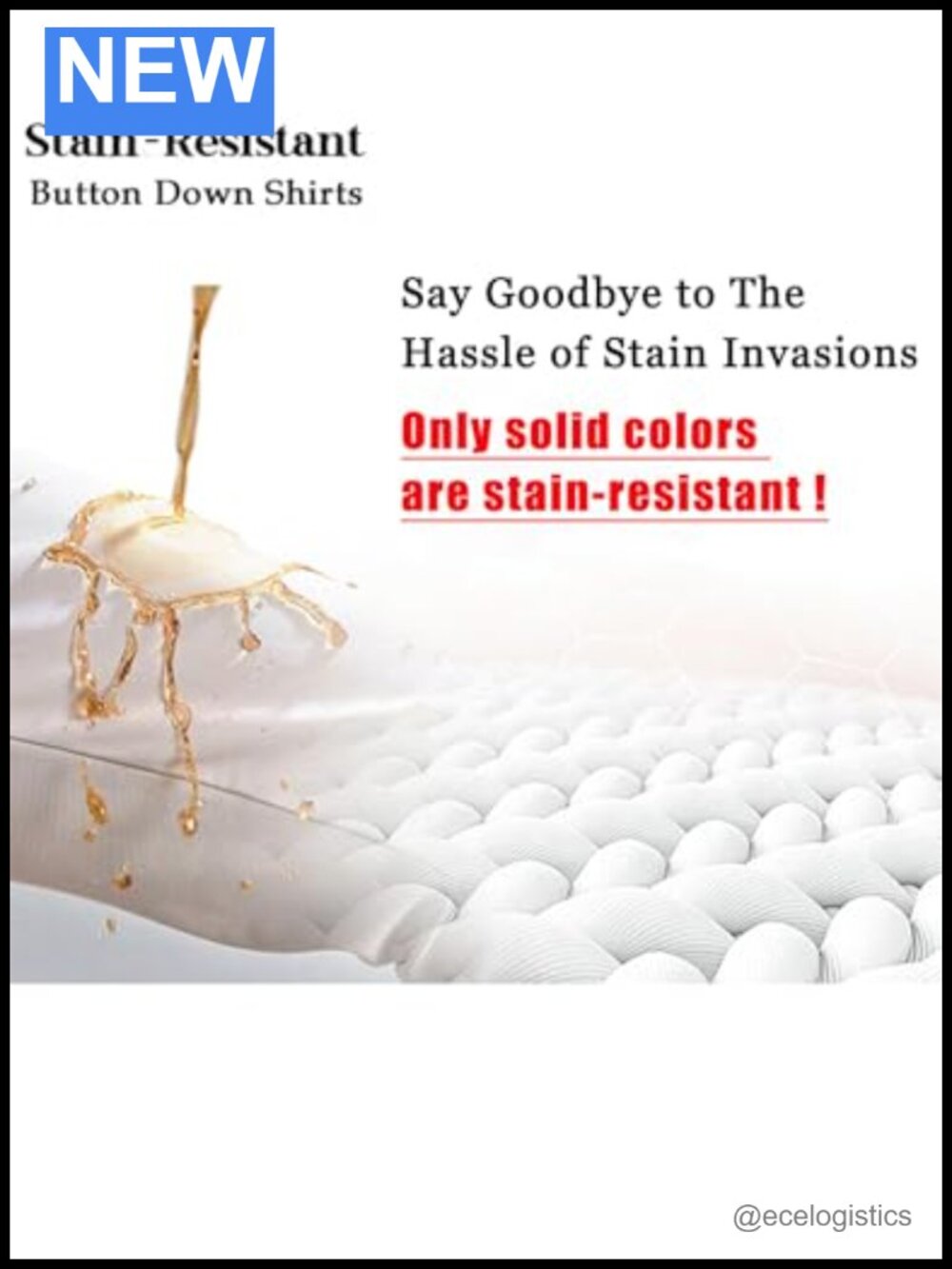 Long Sleeve Button Down Shirt Blouse Stain Shield Wrinkle Free Work Tops View 3